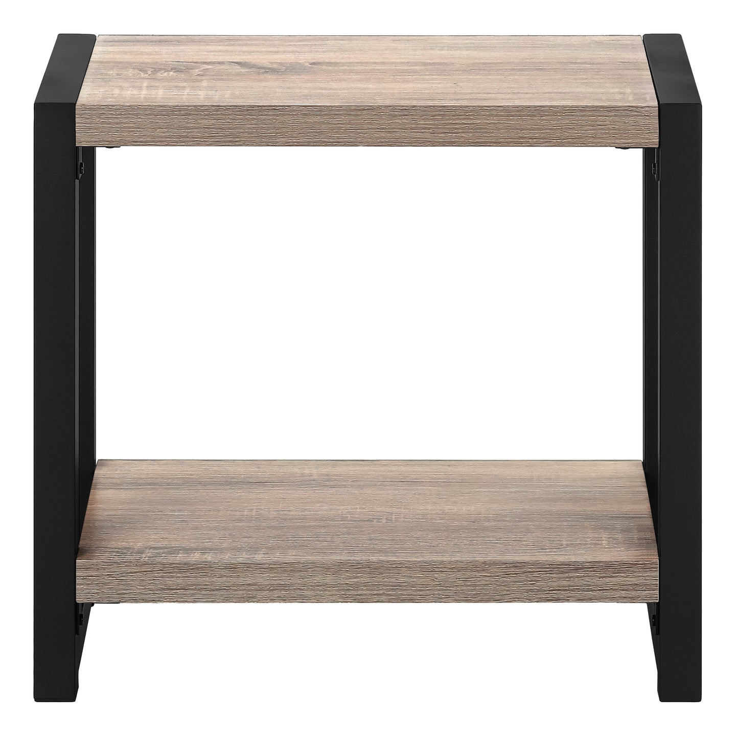 I 2083 Accent Table - 22"H / Dark Taupe / Black Metal - Furniture Depot (7881081389304)