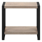 I 2083 Accent Table - 22"H / Dark Taupe / Black Metal - Furniture Depot (7881081389304)