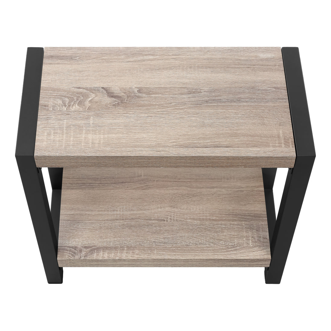 I 2083 Accent Table - 22"H / Dark Taupe / Black Metal - Furniture Depot (7881081389304)