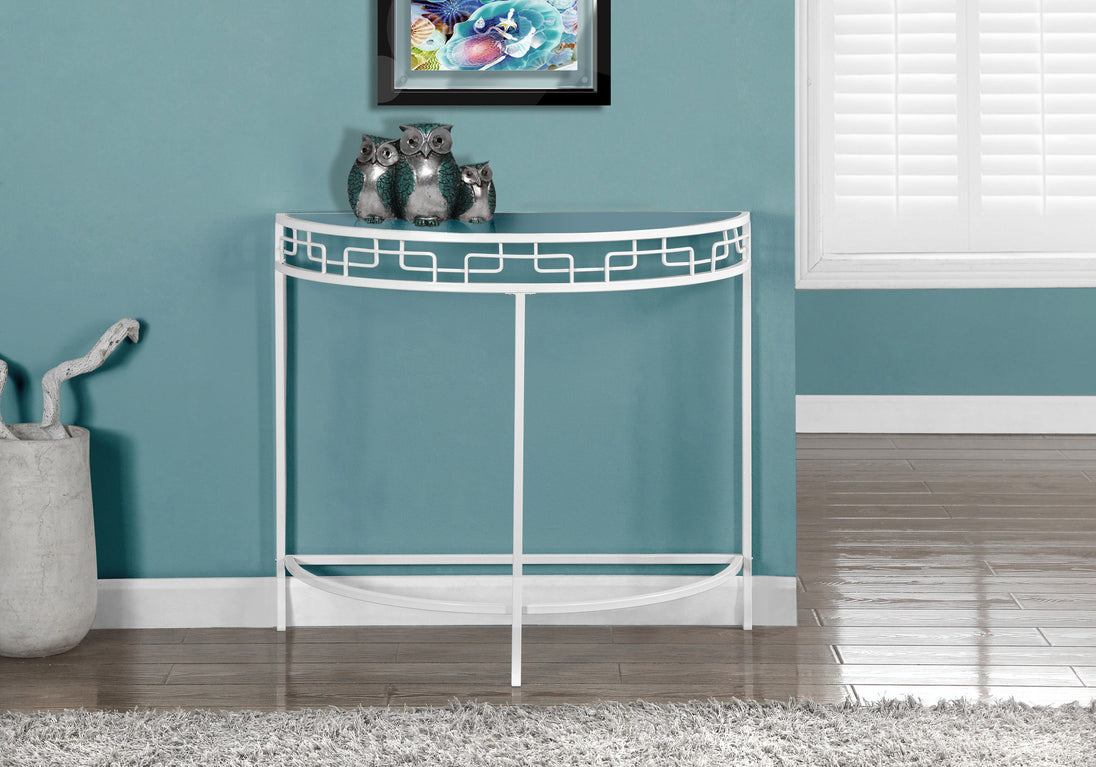 I 2112 Accent Table - 36"L / White Metal Hall Console - Furniture Depot (7881082568952)