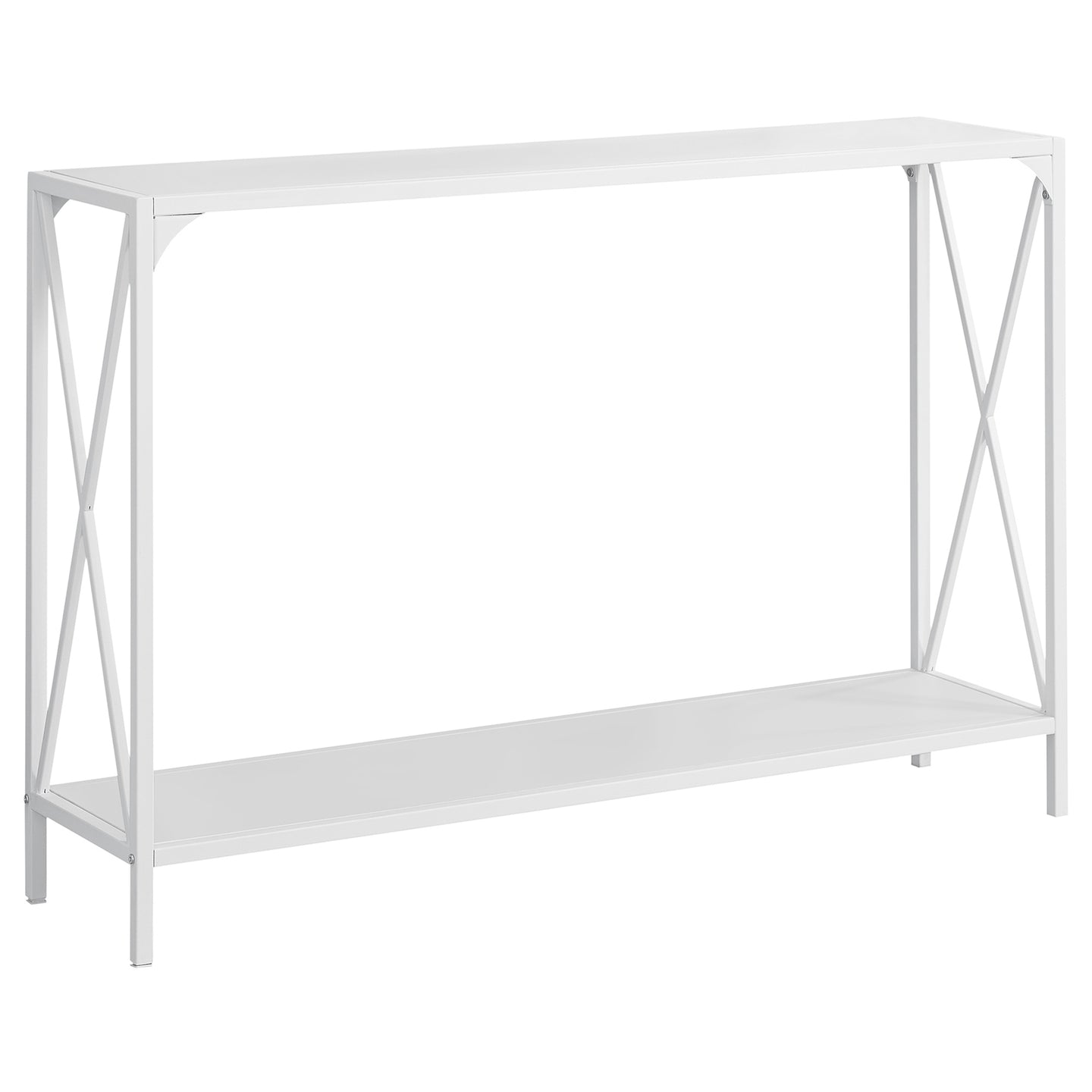 I 2124 Accent Table - 48"L / White / White Metal Hall Console - Furniture Depot (7881082863864)