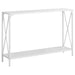 I 2124 Accent Table - 48"L / White / White Metal Hall Console - Furniture Depot (7881082863864)