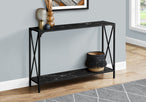 I 2126 Accent Table - 48"L / Black Marble / Black Hall Console - Furniture Depot (7881083027704)