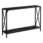 I 2126 Accent Table - 48"L / Black Marble / Black Hall Console - Furniture Depot (7881083027704)