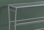 I 2128 Accent Table - 42"L / Silver /Tempered Glass Hall Console - Furniture Depot (7881083158776)