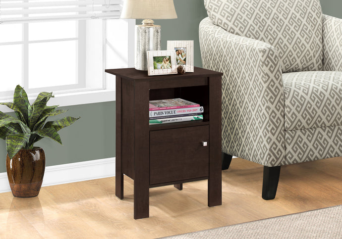 I 2135 Accent Table - Espresso Night Stand With Storage - Furniture Depot (7881083420920)