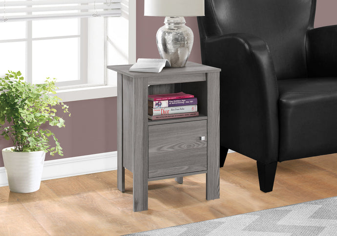 I 2138 Accent Table - Grey Night Stand With Storage - Furniture Depot (7881083715832)