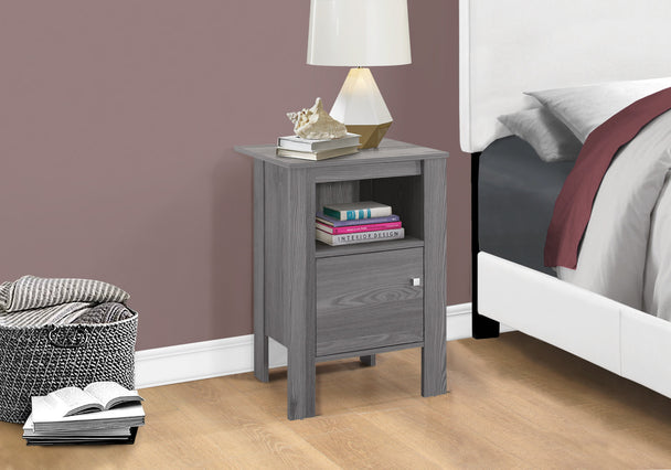 I 2138 Accent Table - Grey Night Stand With Storage - Furniture Depot (7881083715832)