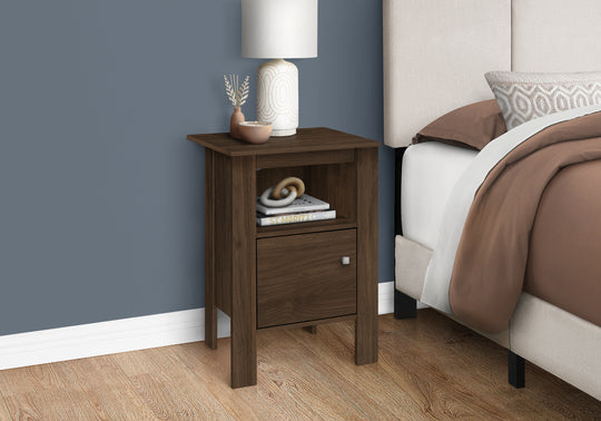 I 2144 Accent Table - Dark Walnut Night Stand With Storage - Furniture Depot (7881084305656)