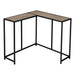 I 2155 Accent Table - 36"L / Dark Taupe / Black Corner Console - Furniture Depot (7881084829944)