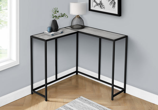 I 2156 Accent Table - 36"L / Grey / Black Corner Console - Furniture Depot (7881084961016)