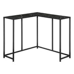 I 2158 Accent Table - 36"L / Black Marble / Black Corner Console - Furniture Depot (7881085190392)