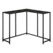I 2158 Accent Table - 36"L / Black Marble / Black Corner Console - Furniture Depot (7881085190392)