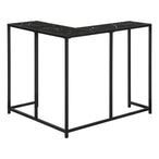 I 2158 Accent Table - 36"L / Black Marble / Black Corner Console - Furniture Depot (7881085190392)