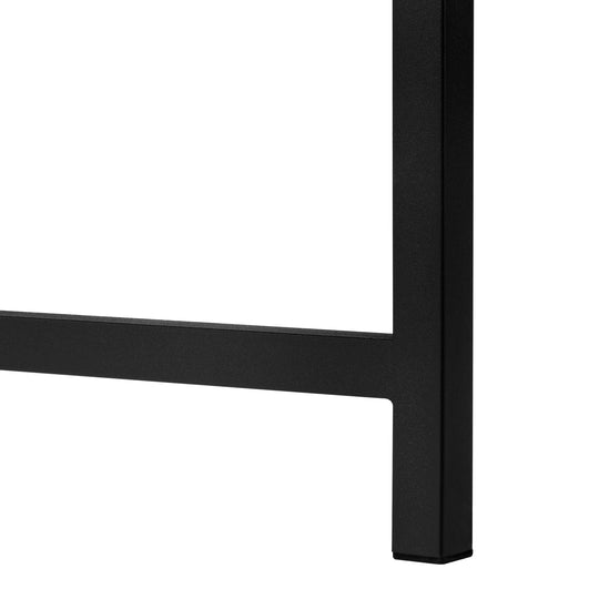 I 2158 Accent Table - 36"L / Black Marble / Black Corner Console - Furniture Depot (7881085190392)