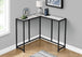 I 2159 Accent Table - 36"L / White Marble / Black Corner Console - Furniture Depot (7881085288696)