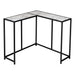 I 2159 Accent Table - 36"L / White Marble / Black Corner Console - Furniture Depot (7881085288696)