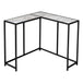 I 2159 Accent Table - 36"L / White Marble / Black Corner Console - Furniture Depot (7881085288696)