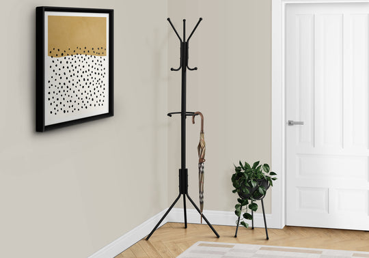 I 2162 Coat Rack - 68"H / Black Metal - Furniture Depot (7881085583608)