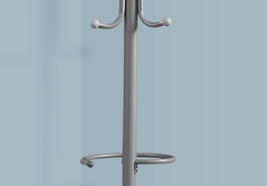 I 2163 Coat Rack - 68"H / Silver Metal - Furniture Depot (7881085649144)