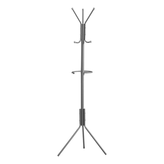 I 2163 Coat Rack - 68"H / Silver Metal - Furniture Depot (7881085649144)