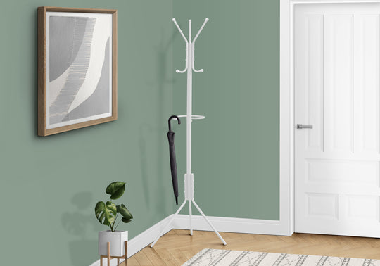 I 2164 Coat Rack - 68"H / White Metal - Furniture Depot (7881085747448)