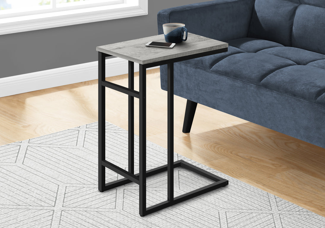 I 2171 Accent Table - 24"H / Grey / Black Metal - Furniture Depot (7881086009592)