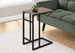 I 2172 Accent Table - 24"H / Dark Taupe / Black Metal - Furniture Depot (7881086140664)