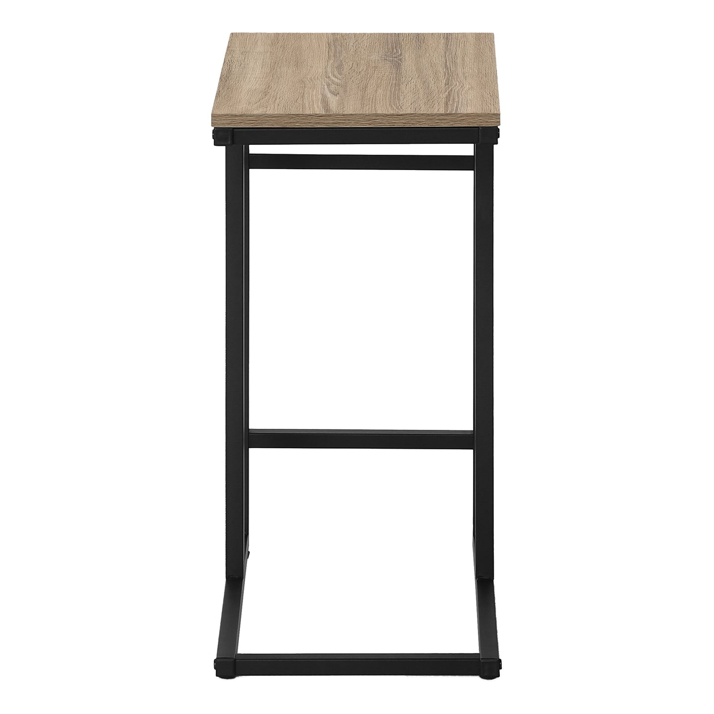 I 2172 Accent Table - 24"H / Dark Taupe / Black Metal - Furniture Depot (7881086140664)