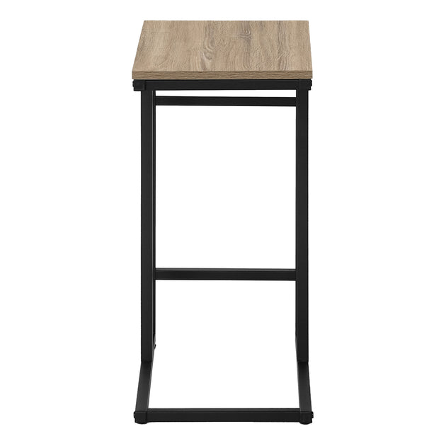 I 2172 Accent Table - 24"H / Dark Taupe / Black Metal - Furniture Depot (7881086140664)