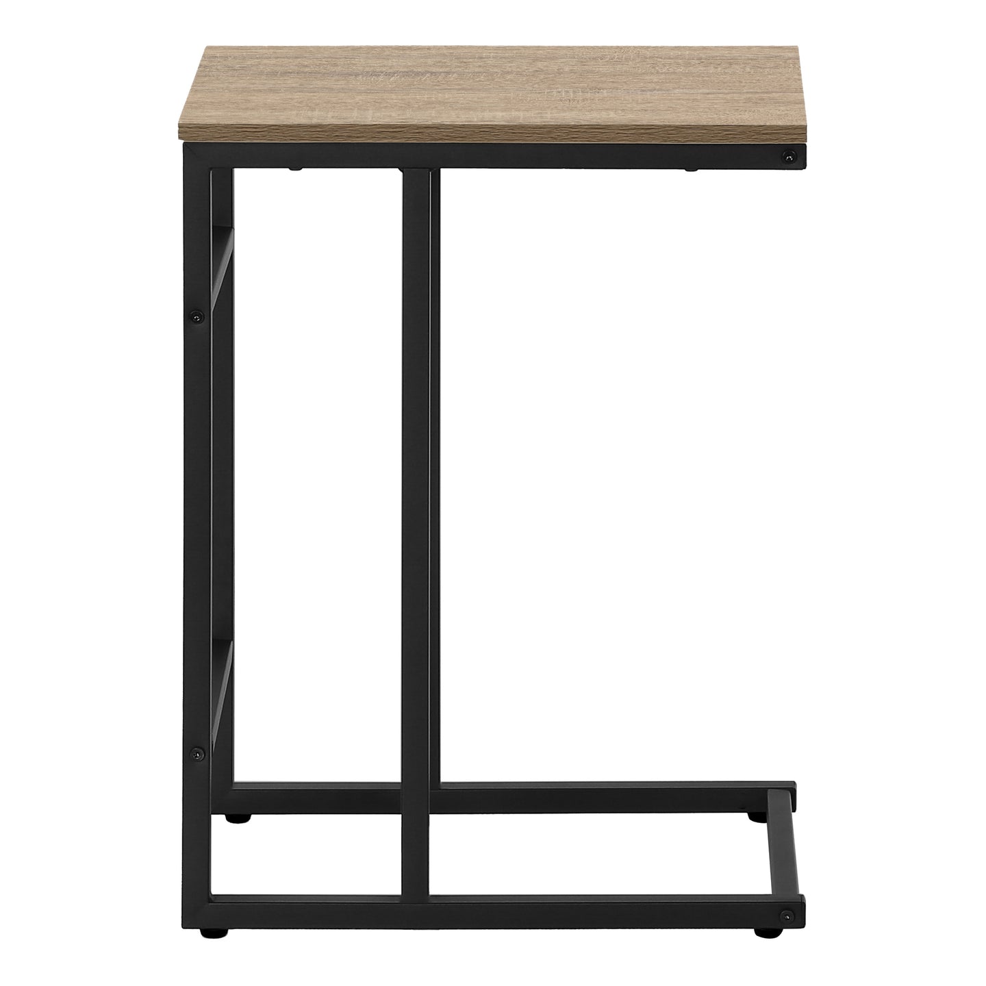 I 2172 Accent Table - 24"H / Dark Taupe / Black Metal - Furniture Depot (7881086140664)