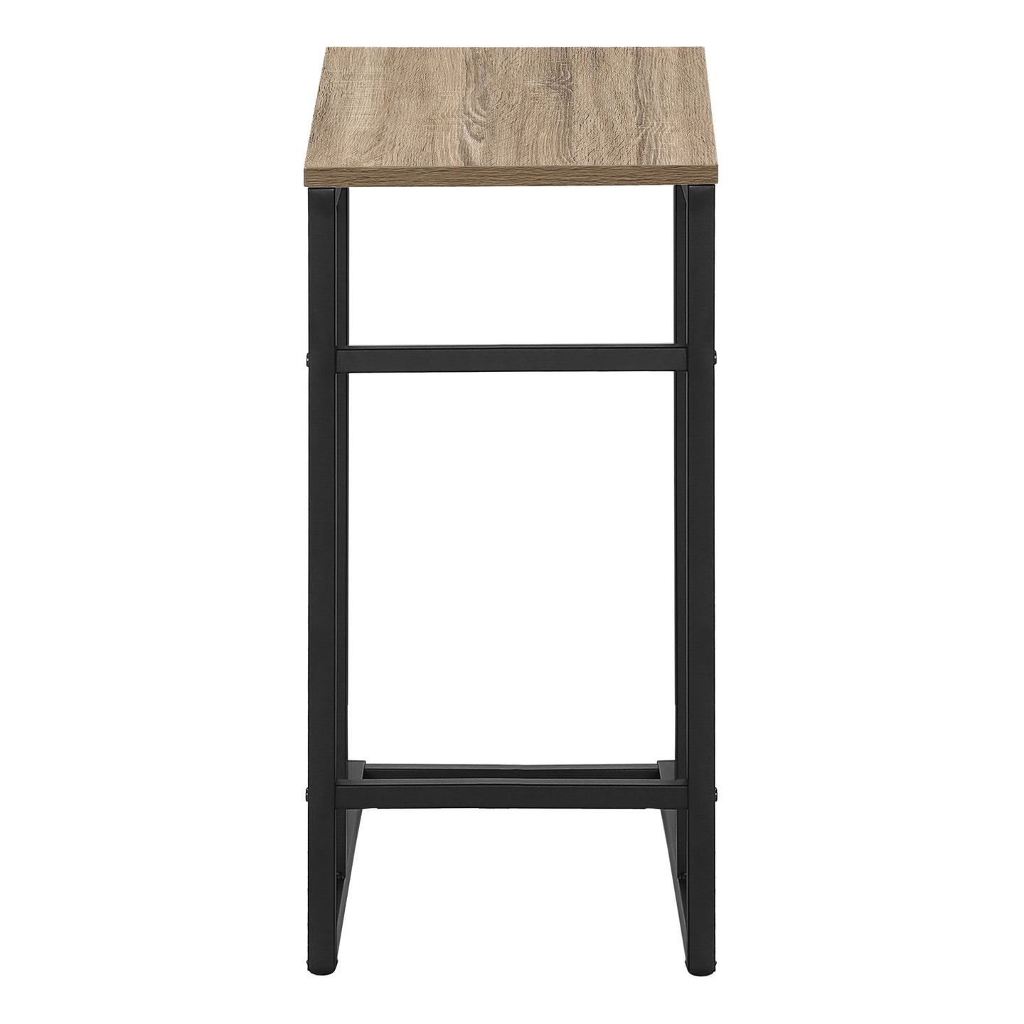 I 2172 Accent Table - 24"H / Dark Taupe / Black Metal - Furniture Depot (7881086140664)