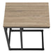 I 2172 Accent Table - 24"H / Dark Taupe / Black Metal - Furniture Depot (7881086140664)