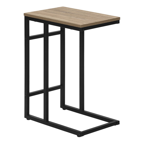 I 2172 Accent Table - 24"H / Dark Taupe / Black Metal - Furniture Depot (7881086140664)