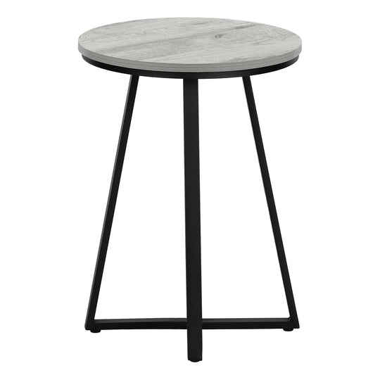 I 2176 Accent Table - 22"H / Grey / Black Metal - Furniture Depot (7881086664952)