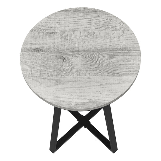 I 2176 Accent Table - 22"H / Grey / Black Metal - Furniture Depot (7881086664952)