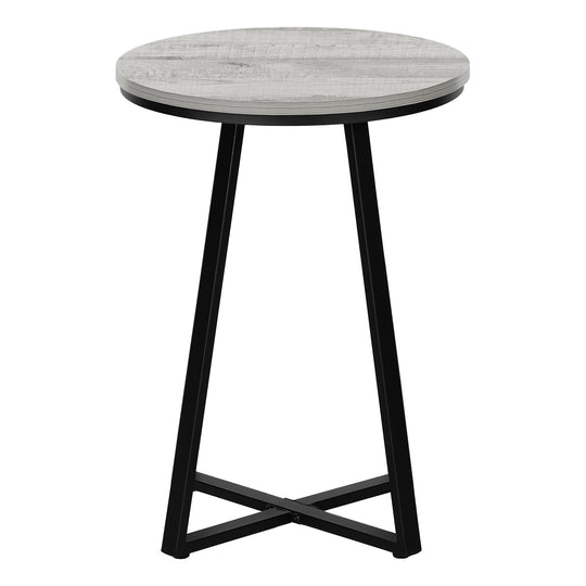 I 2176 Accent Table - 22"H / Grey / Black Metal - Furniture Depot (7881086664952)