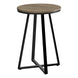 I 2177 Accent Table - 22"H / Dark Taupe / Black Metal - Furniture Depot (7881086763256)