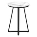 I 2178 Accent Table - 22"H / White Marble / Black Metal - Furniture Depot (7881086959864)