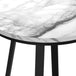 I 2178 Accent Table - 22"H / White Marble / Black Metal - Furniture Depot (7881086959864)