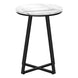 I 2178 Accent Table - 22"H / White Marble / Black Metal - Furniture Depot (7881086959864)