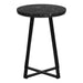 I 2179 Accent Table - 22"H / Black Marble / Black Metal - Furniture Depot (7881087189240)