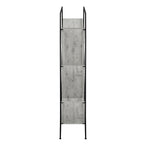 I 2200 Bookcase - 60"H / Grey / Black Metal - Furniture Depot (7881087418616)