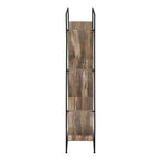 I 2202 Bookcase - 60"H / Brown Reclaimed Wood-Look / Black Metal - Furniture Depot (7881087844600)