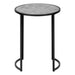 I 2206 Accent Table - 24"H / Grey Stone-Look / Black Metal - Furniture Depot (7881088205048)