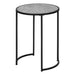 I 2206 Accent Table - 24"H / Grey Stone-Look / Black Metal - Furniture Depot (7881088205048)