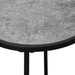 I 2206 Accent Table - 24"H / Grey Stone-Look / Black Metal - Furniture Depot (7881088205048)