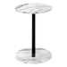 I 2210 Accent Table - 24"H / White Marble-Look / Black Metal - Furniture Depot (7881088368888)