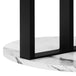 I 2210 Accent Table - 24"H / White Marble-Look / Black Metal - Furniture Depot (7881088368888)