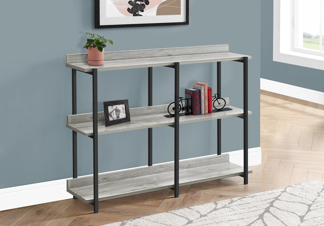 I 2217 Accent Table - 48"L / Grey / Black Metal Hall Console - Furniture Depot (7881088762104)